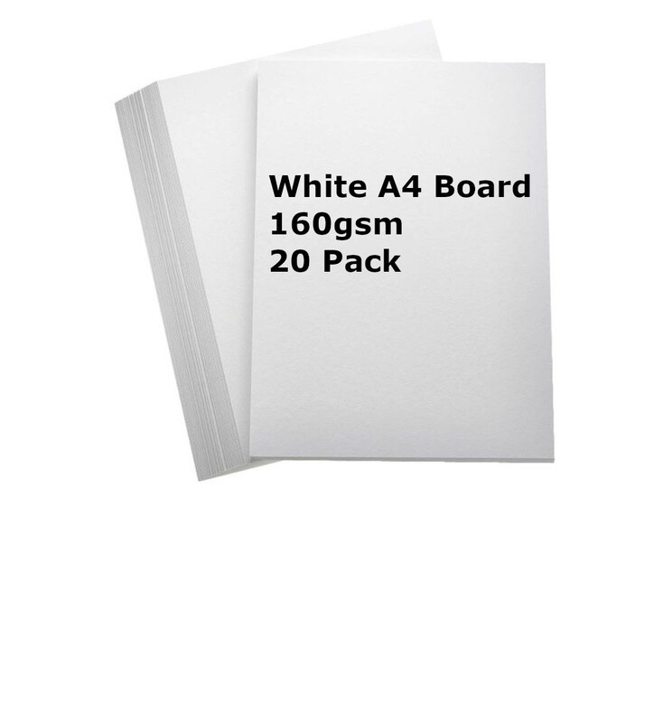 Board White A4 160gsm Pack Of 20