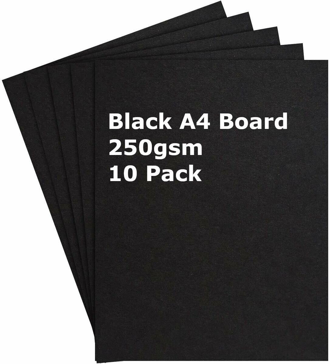 Black A4 Superior Board 250gsm 10 pack