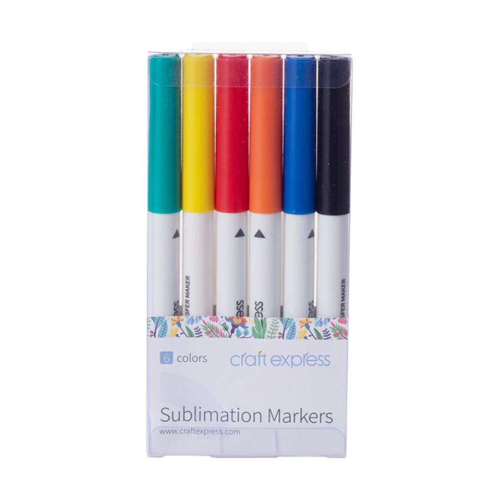 Sublimation markers (6 colours)