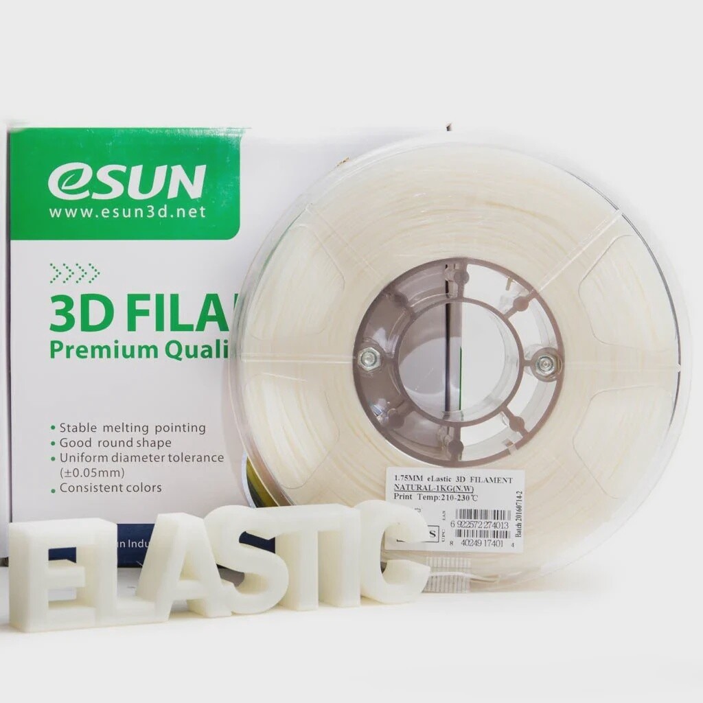 eSun eLastic Filament 1.75mm - White (TPE-83A) - 1kg