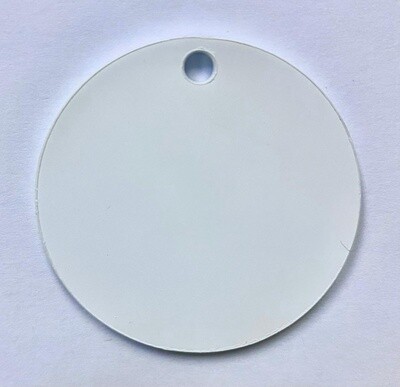Acrylic Keyring Round Subli-White - Single
