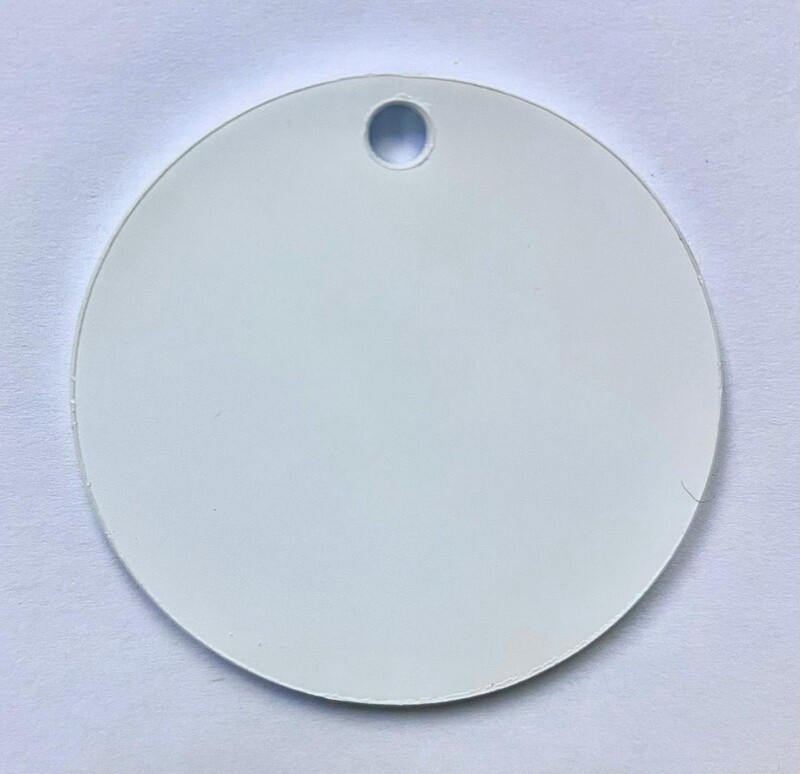 Acrylic Keyring Round Subli-White  - Single