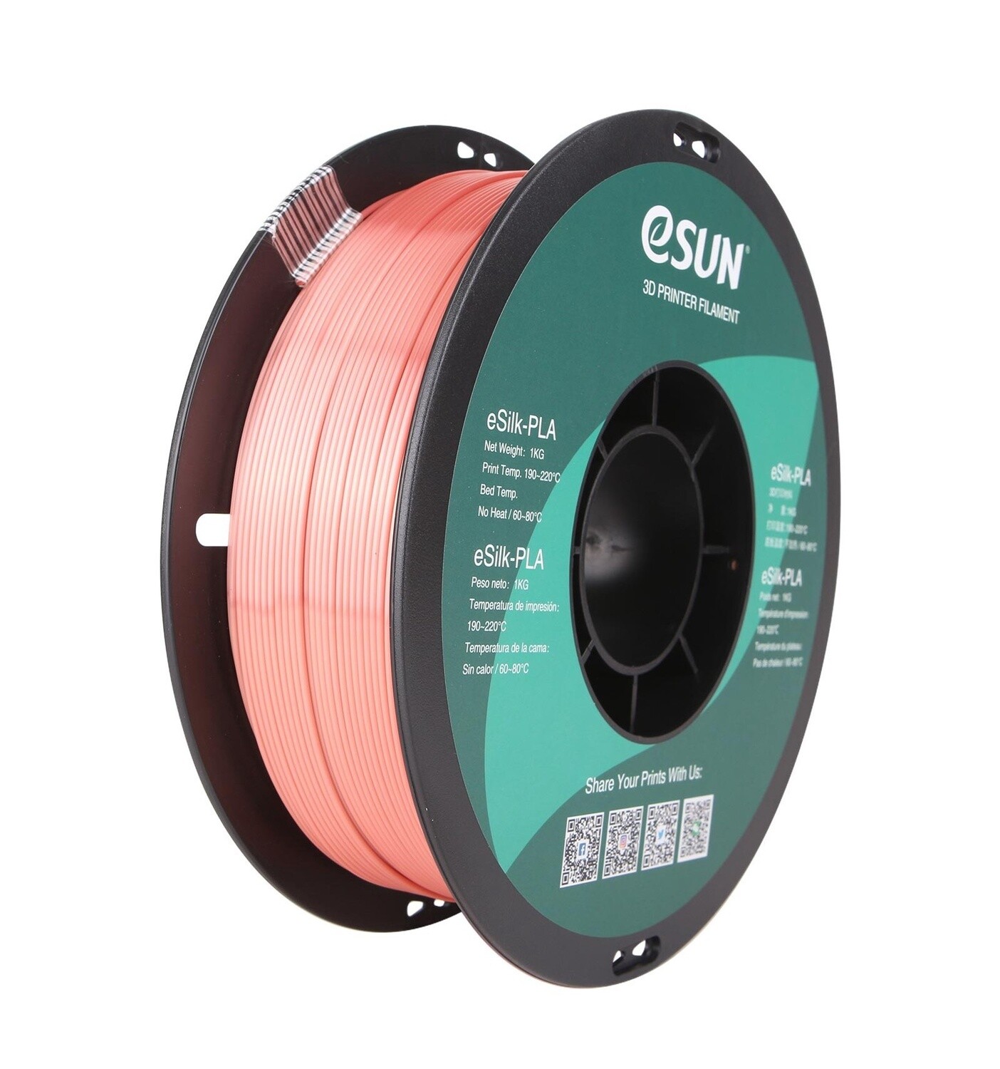 eSun PLA eSilk Magic Filament - 1.75mm  Rose Gold - 1kg