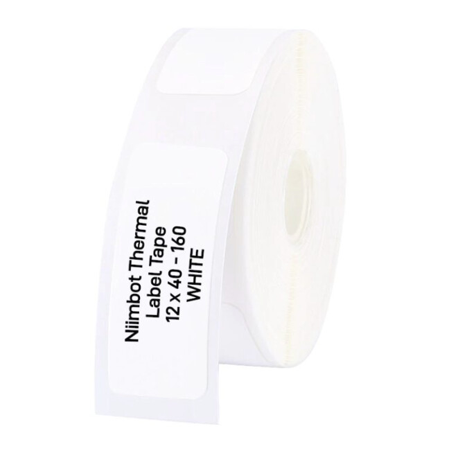 NIIMBOT D11/D110/D101/H1S Thermal Label 12x40mm – 160 Labels Per Roll – White