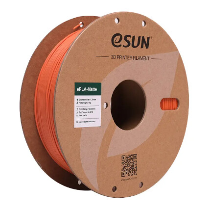 eSun ePLA Matte Filament - 1.75mm Tangerine - 1kg