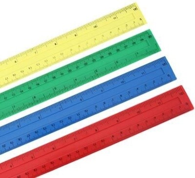 Ruler Bright Coloured 30cm Assorted