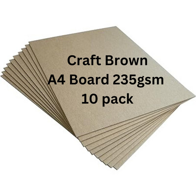 Craft Brown A4 Board - 235gsm - 10 pack