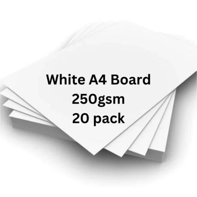 White A4 Superior Board - 250gsm - 20 pack