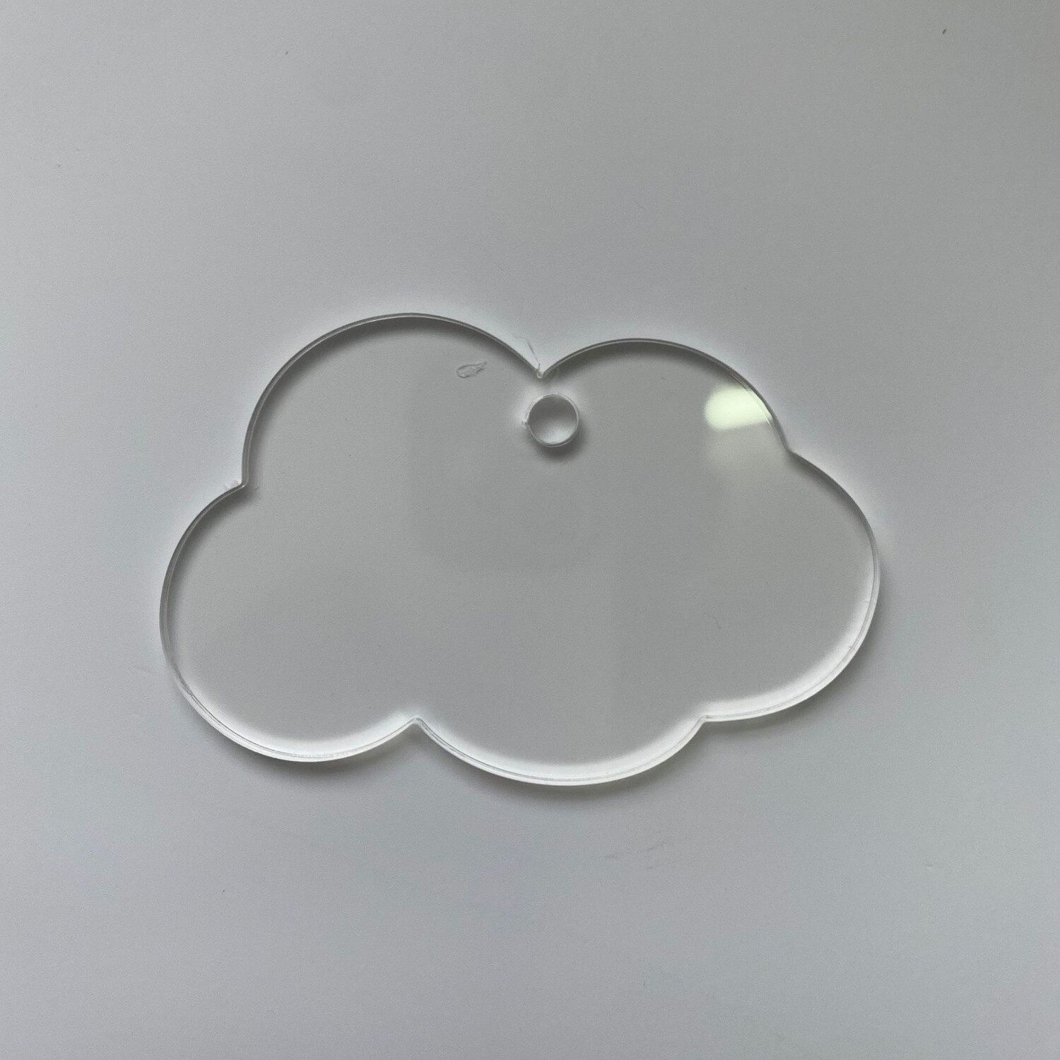 Acrylic Keyring Cloud Clear - Single
