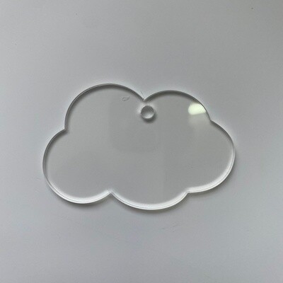 Acrylic Keyring Cloud Clear - Single
