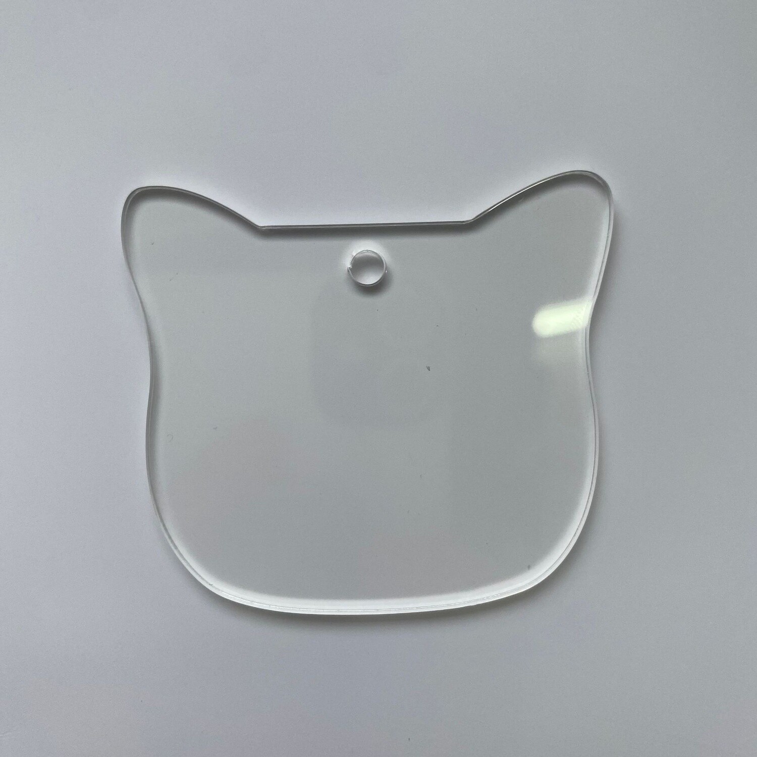 Acrylic Keyring Clear Cat
