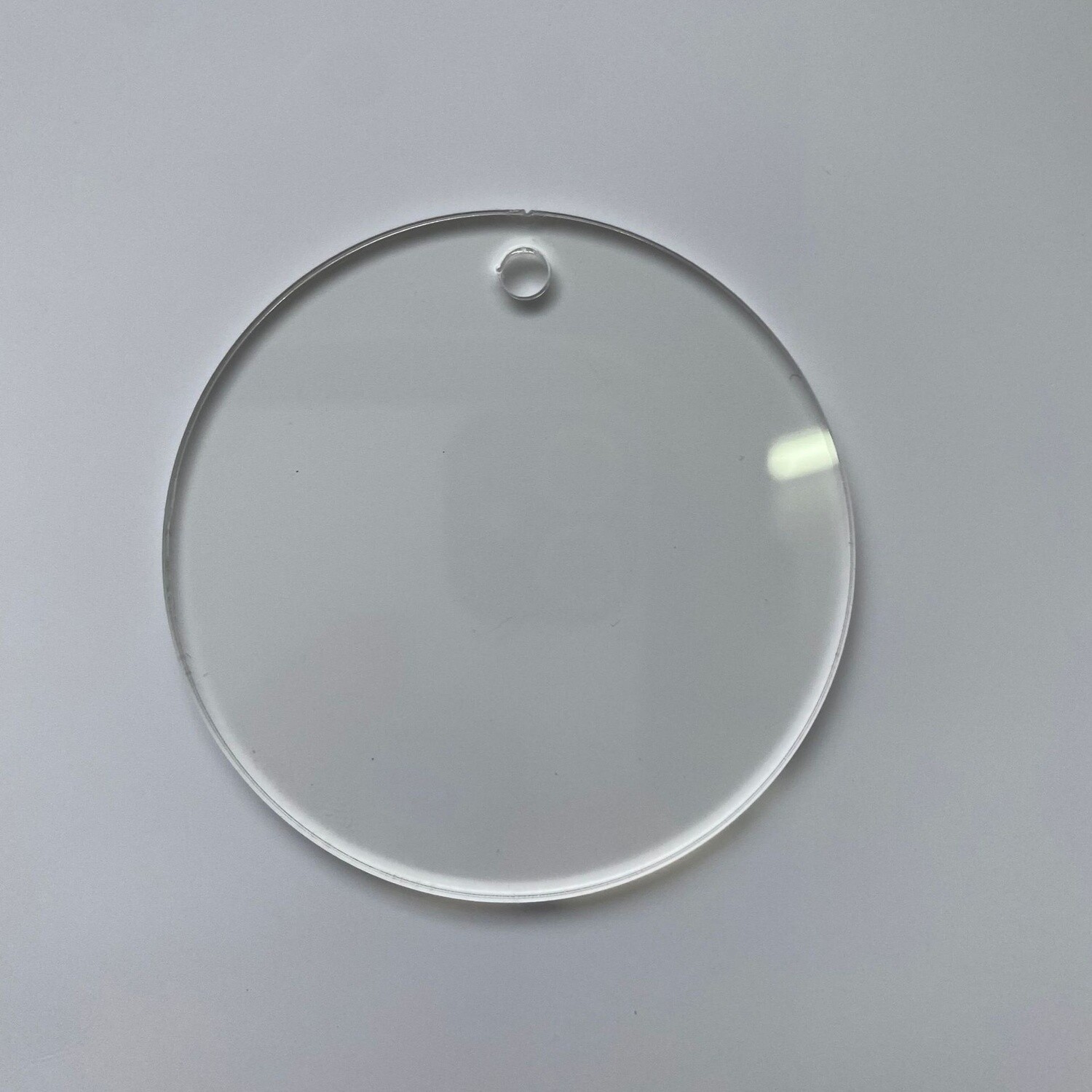 Acrylic Keyring Round Clear - Single