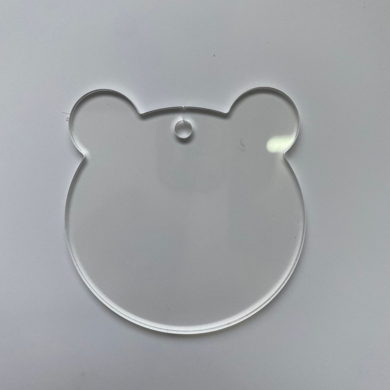 Acrylic Keyring Clear Bear