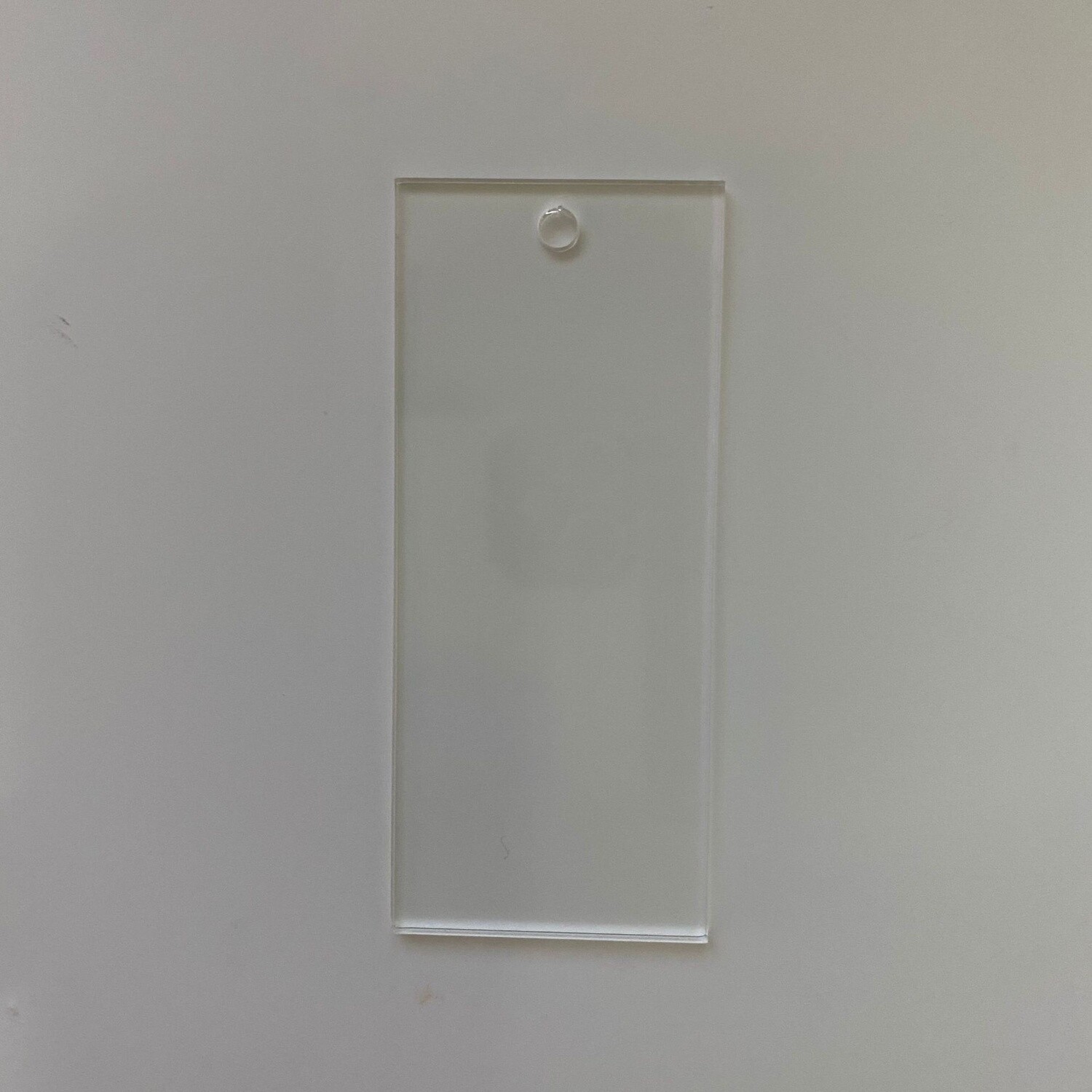Acrylic Keyring Rectangle Clear  - Single