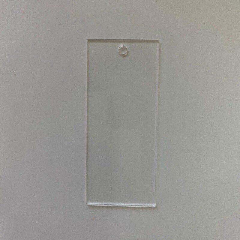 Acrylic Keyring Rectangle Clear  - Single