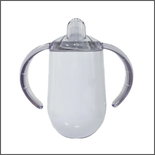 White Stainless Steel Baby Sippy Cup