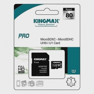 Kingmax ProM MicroSDXC 128GB + Adapter
