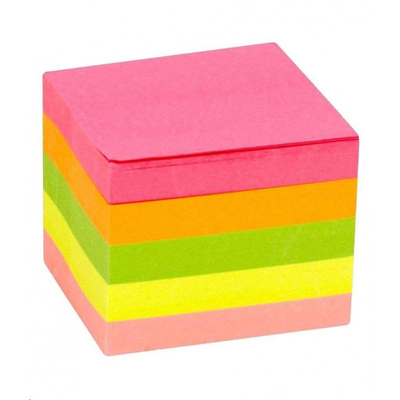 Donau Sticky Note Pad Cube  - Neon 400 Sheets