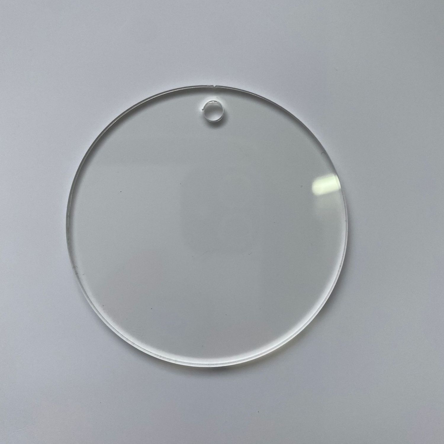 Acrylic Keyring Clear Circle - Single