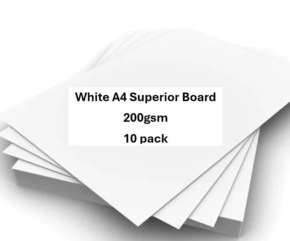 White A4 Superior Board - 200gsm - 10 pack