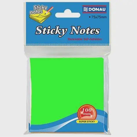 Sticky Notes Pad - 100 Sheets - Neon Green