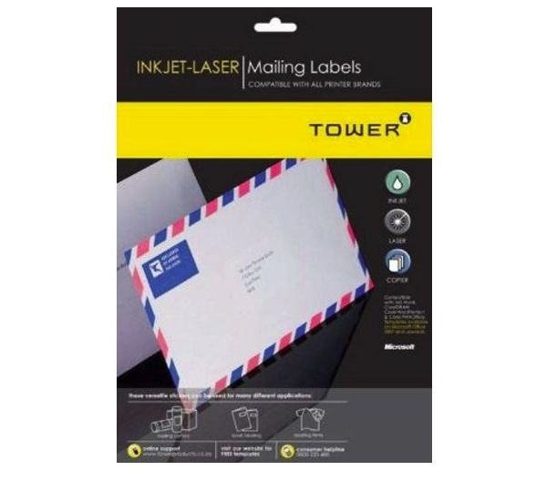 Tower W108 (21up) / 38.1x63.5mm - Pack of 100