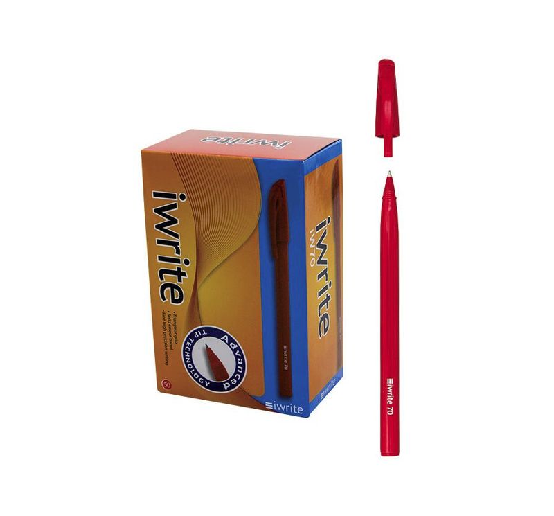 iWrite Solid Colour Barrel Ball Red IW70