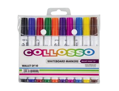 Whiteboard Markers Bullet Point Wallet of 10