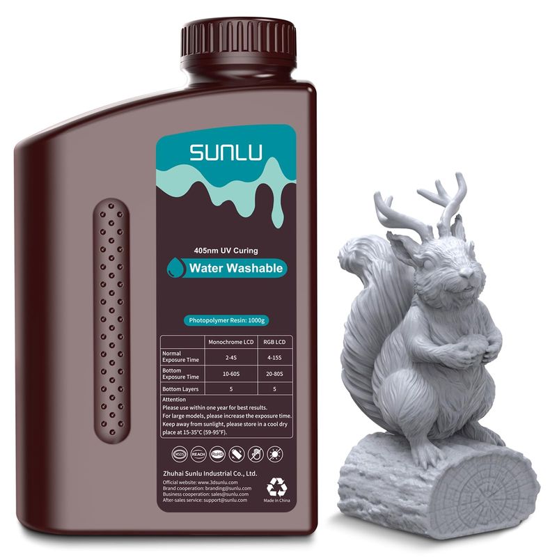 Sunlu Resin - Grey - Water Washable - 1kg