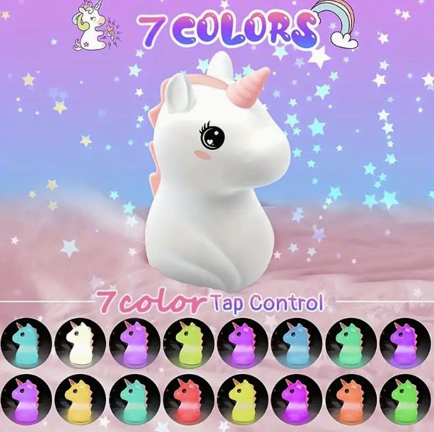 Unicorn Silicone Night Light - Battery Operated