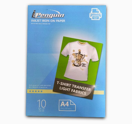 Inkjet Light Colour Transfer Paper A4 - 10 Sheet