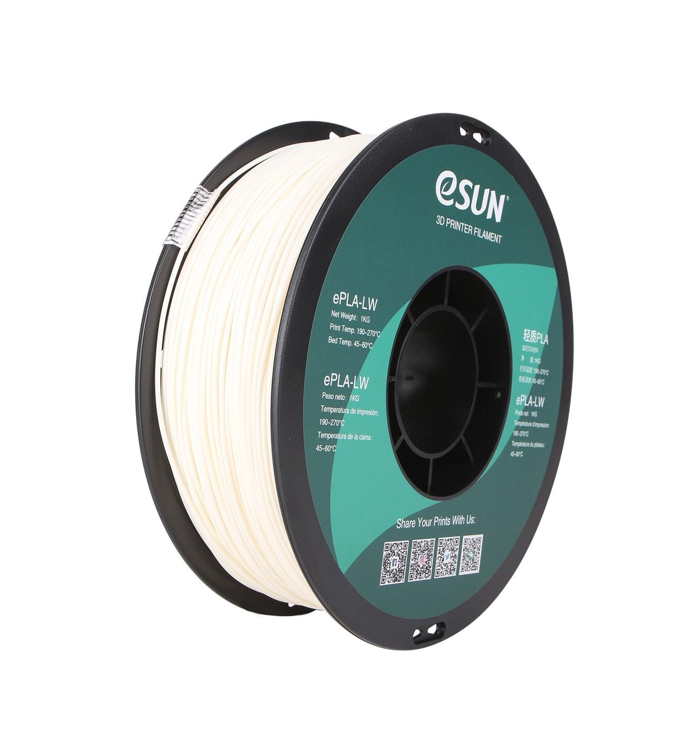 eSun ePLA-LW Light Weight-Natural-1.75-1kg Filament