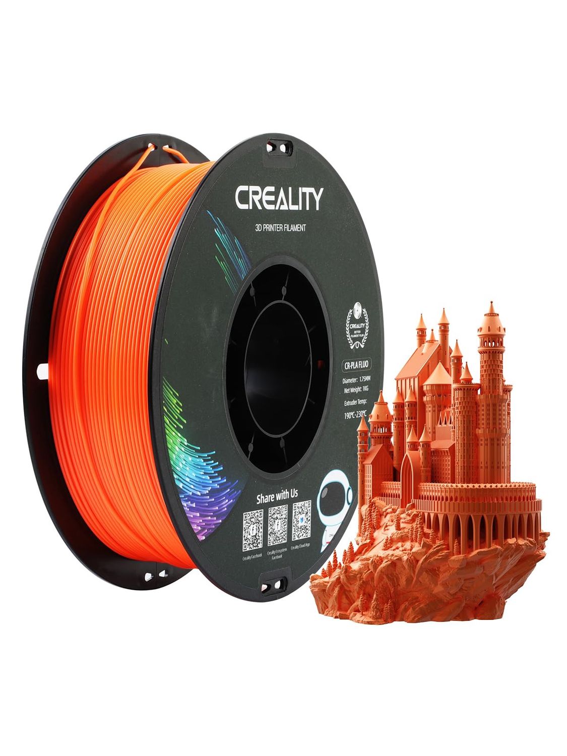 Creality PLA Filament Fluorescent Orange