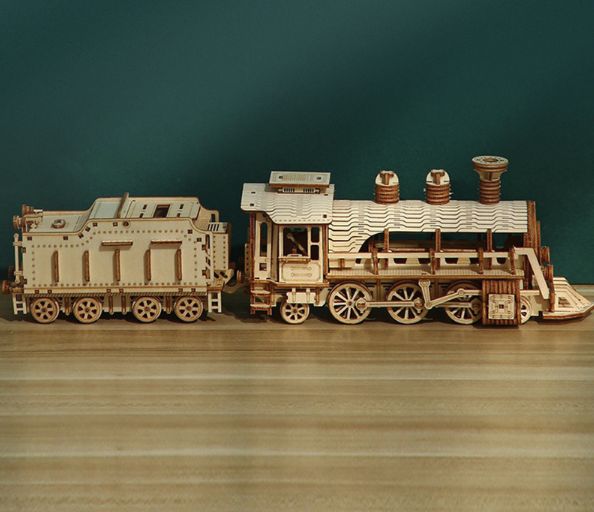 3D Educational Wooden Puzzle Model - Train