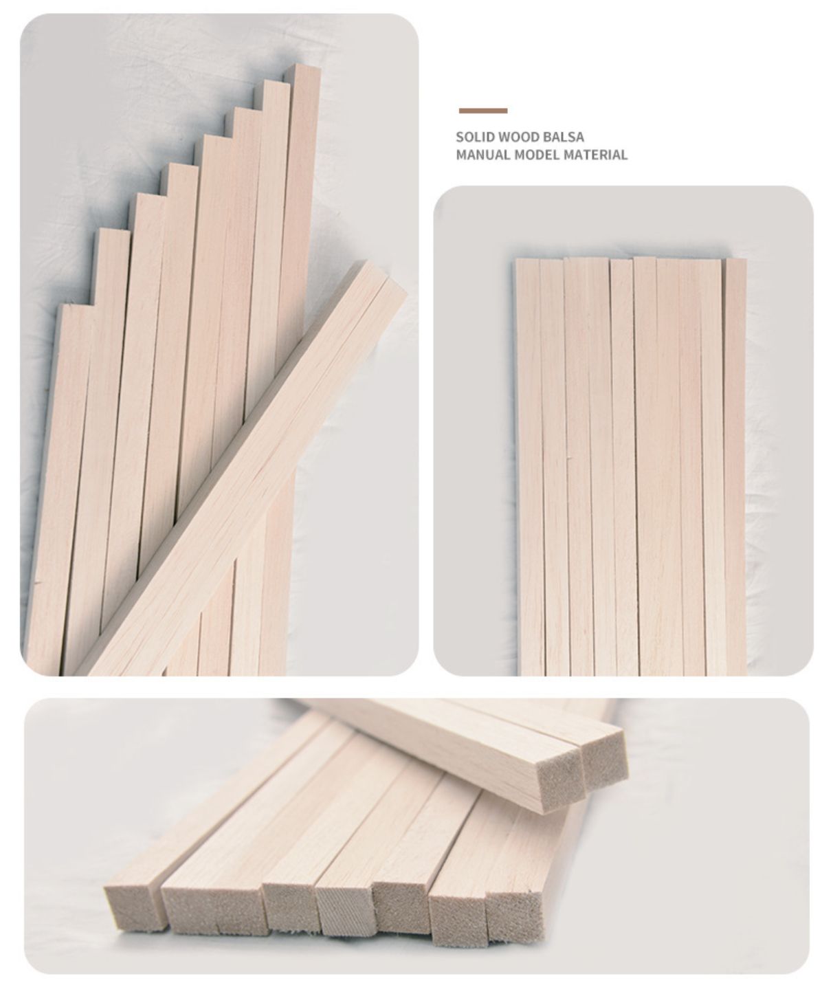 Balsa Squares - 1000x3x3mm