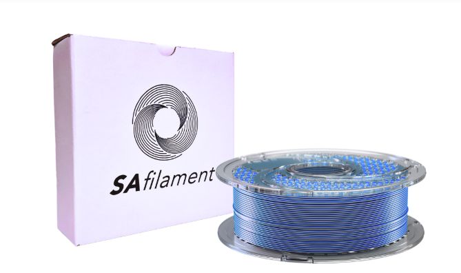 SA Filament Dual Silk PLA 750g (1.75mm) Arctic Frost – Sky Blue &amp; Gloss White