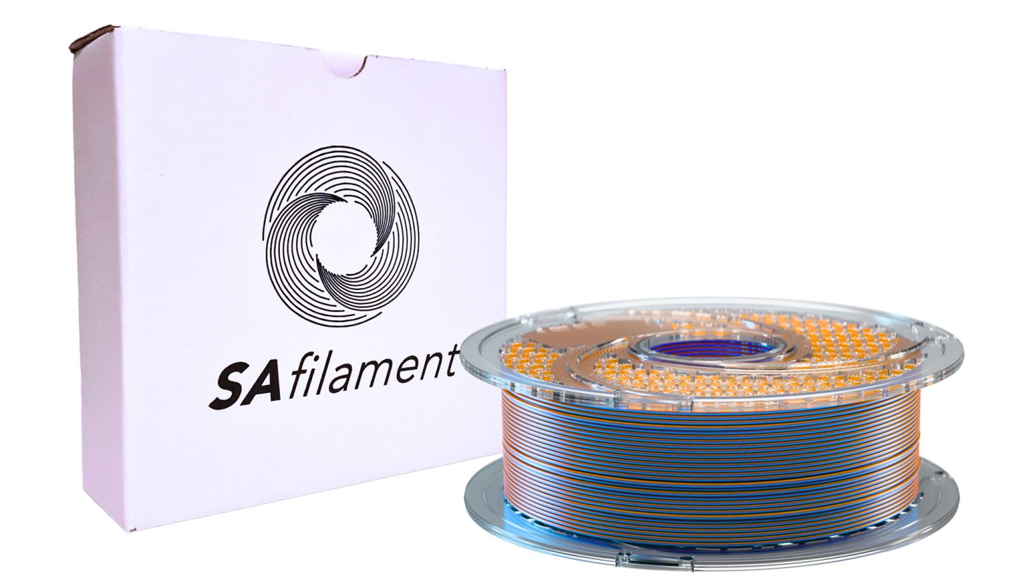 SA Filament Dual Silk PLA 750g (1.75mm) Tropical Sunset (Orange  &amp; Sky Blue)