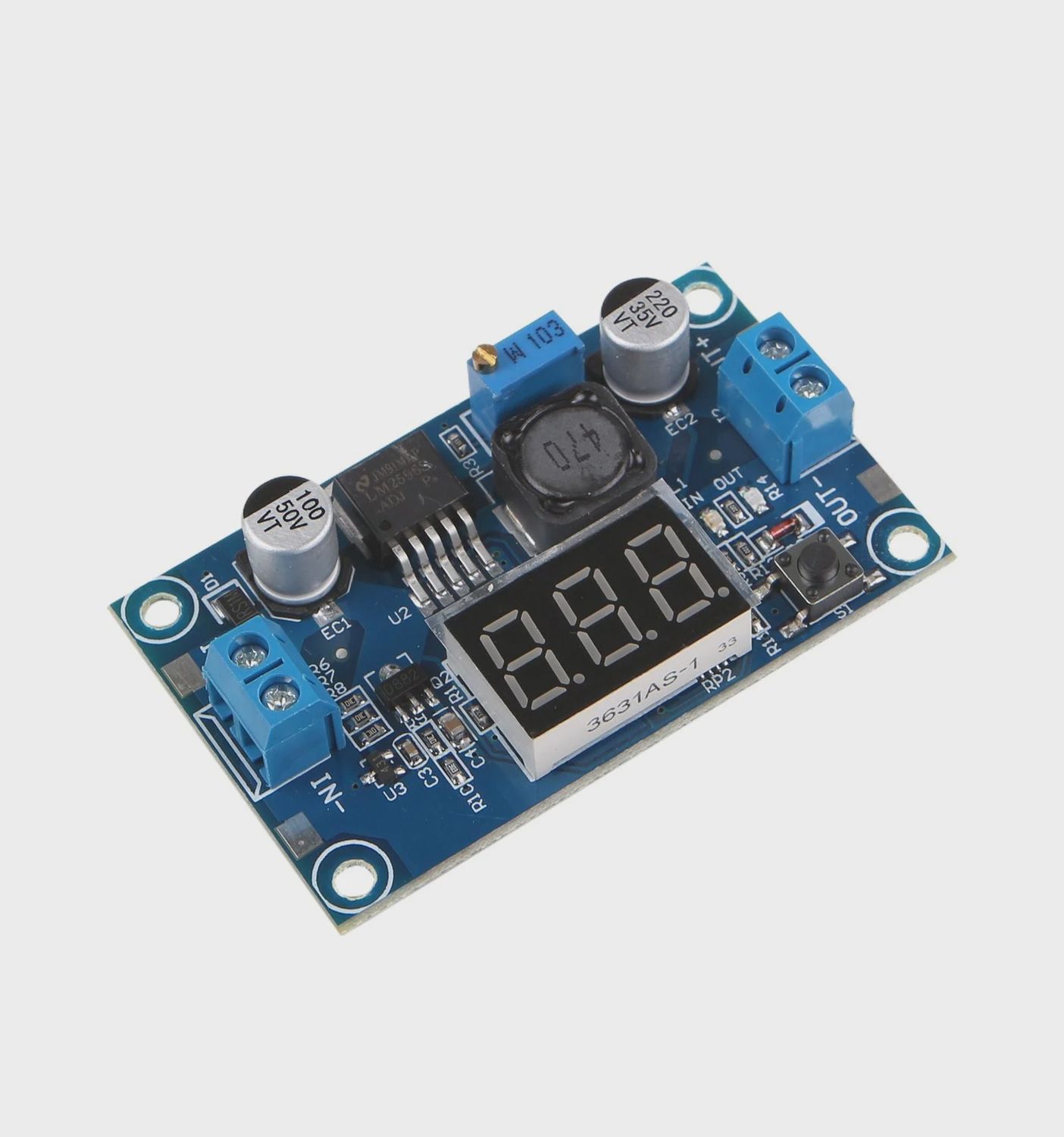 LM2596 DC 4.5/40V to 1.5/37V Adjustable Step Down Buck Module with Display