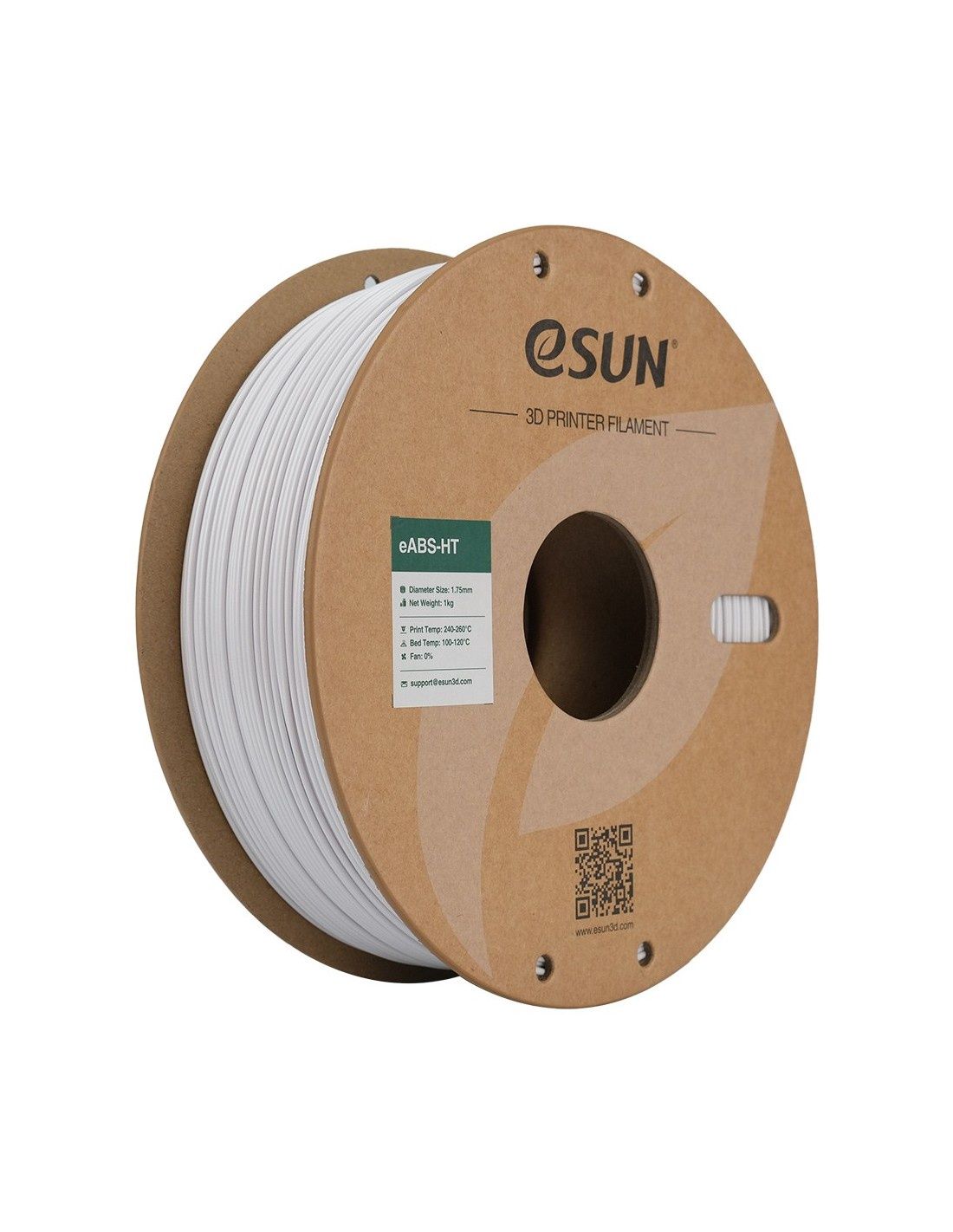 eSun eABS-HT High Temperature Filament - 1.75mm Cold White 1kg