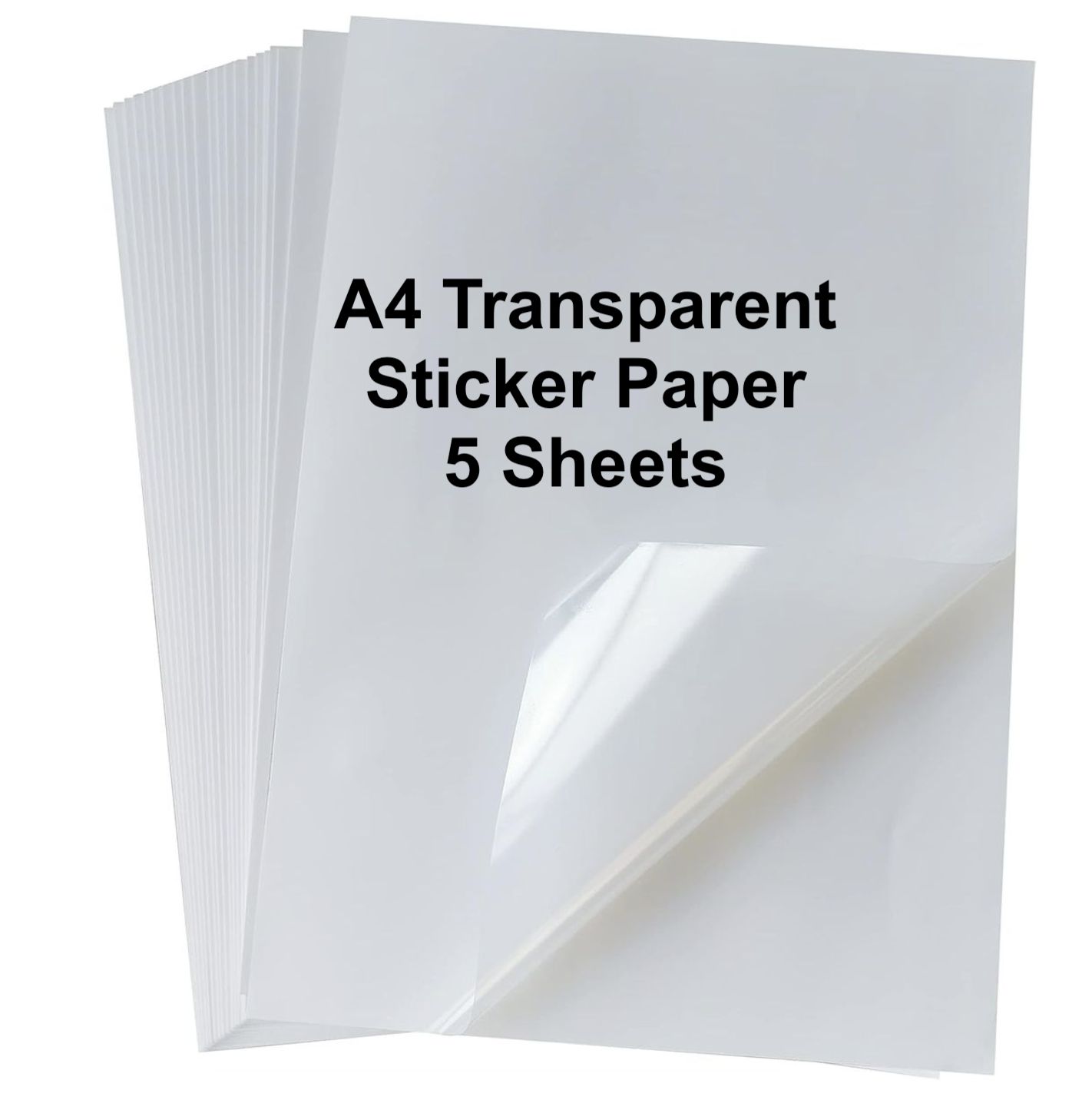 Transparent Sticker Paper - 5 Sheets