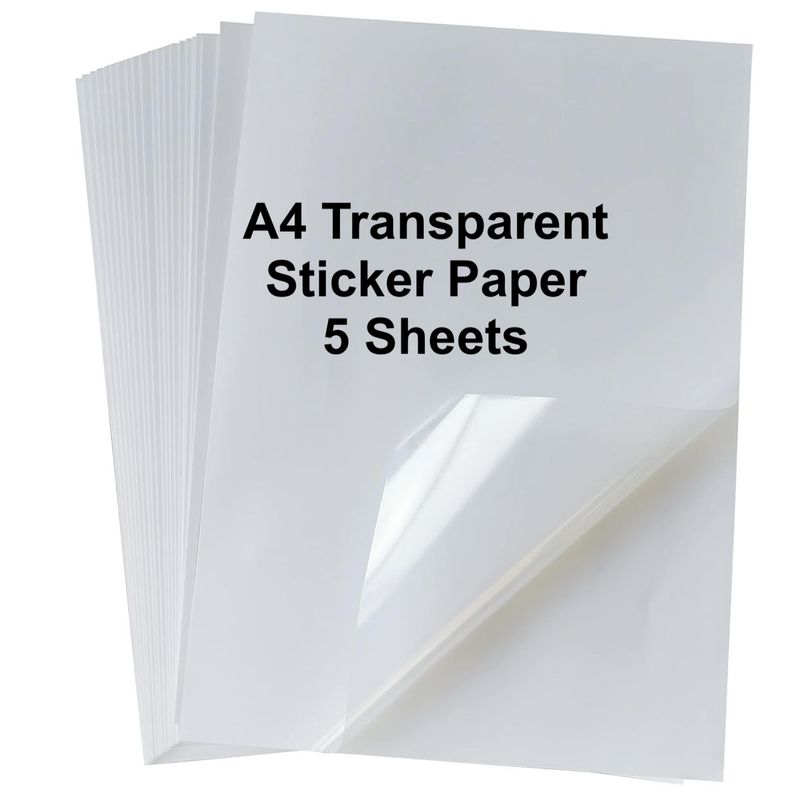 Transparent Sticker Paper - 5 Sheets