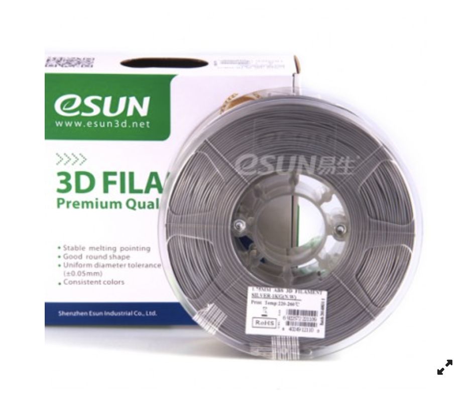 eSun ABS Filament - 1.75mm - 1kg Silver