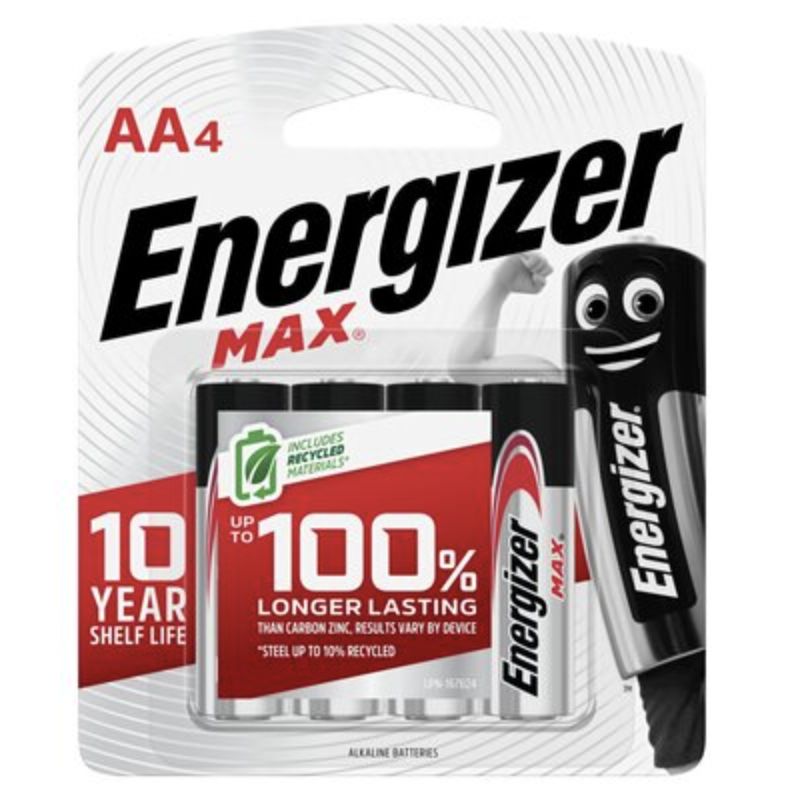 Energizer MAX AA Batteries 4s
