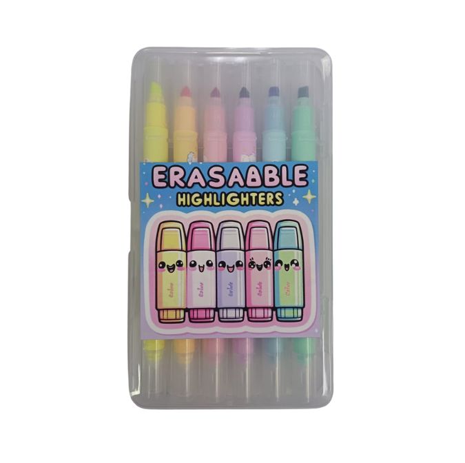 Erasable Highlighters - 6 Colours