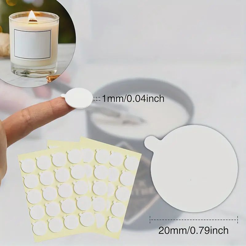 Candle Wick Stickers - Pack of 20