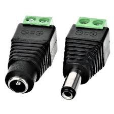 12V Female And Male &amp; Male to Female DC Power Jack Adapter