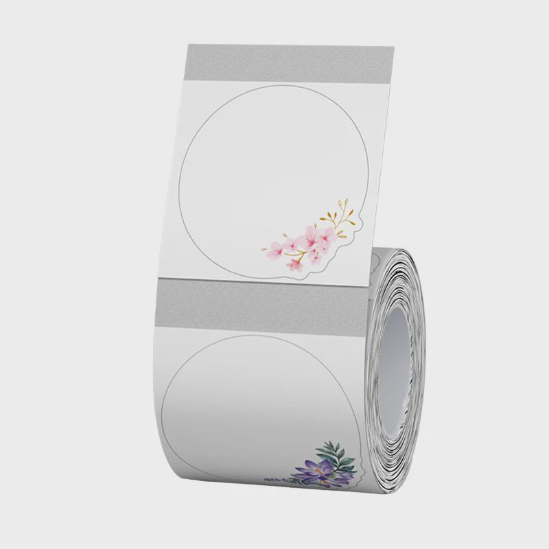 Niimbot - B1 / B21 / B3S - 41*41mm - 170 Label Per Roll- Whispering Flowers Design - Transparent