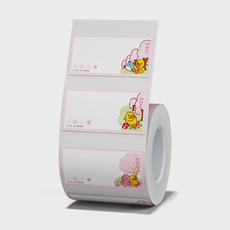 Niimbot - B1 / B21 / B3S - 40*20mm - 320 Labels Per Roll - Duck and Cherry Blossom Design