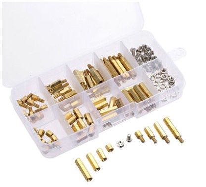 120 Pcs M3 Screw Nut Brass Spacer Kit 1