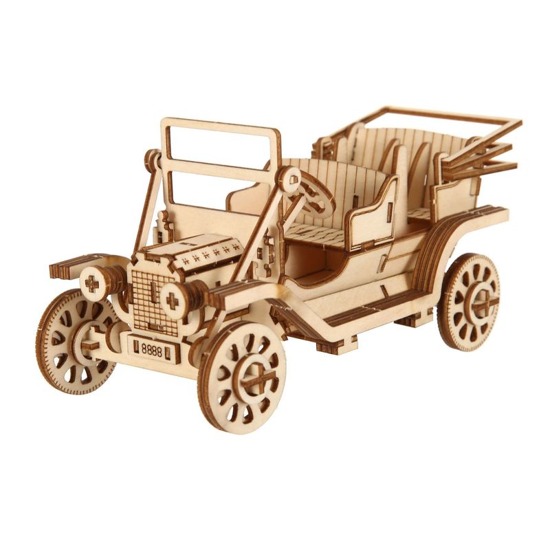 3D Educational Wooden Puzzle Model - Classic Car
